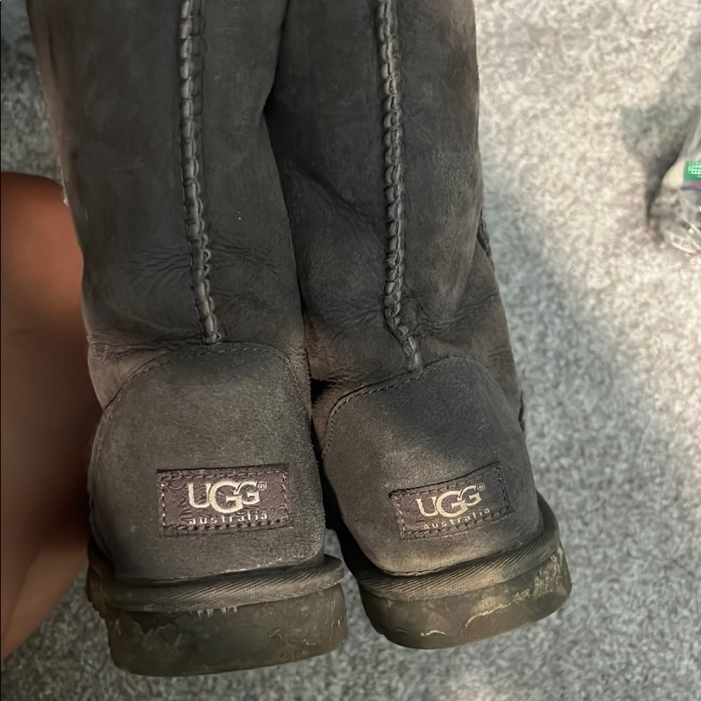 UGG Charcoal Suede Boots